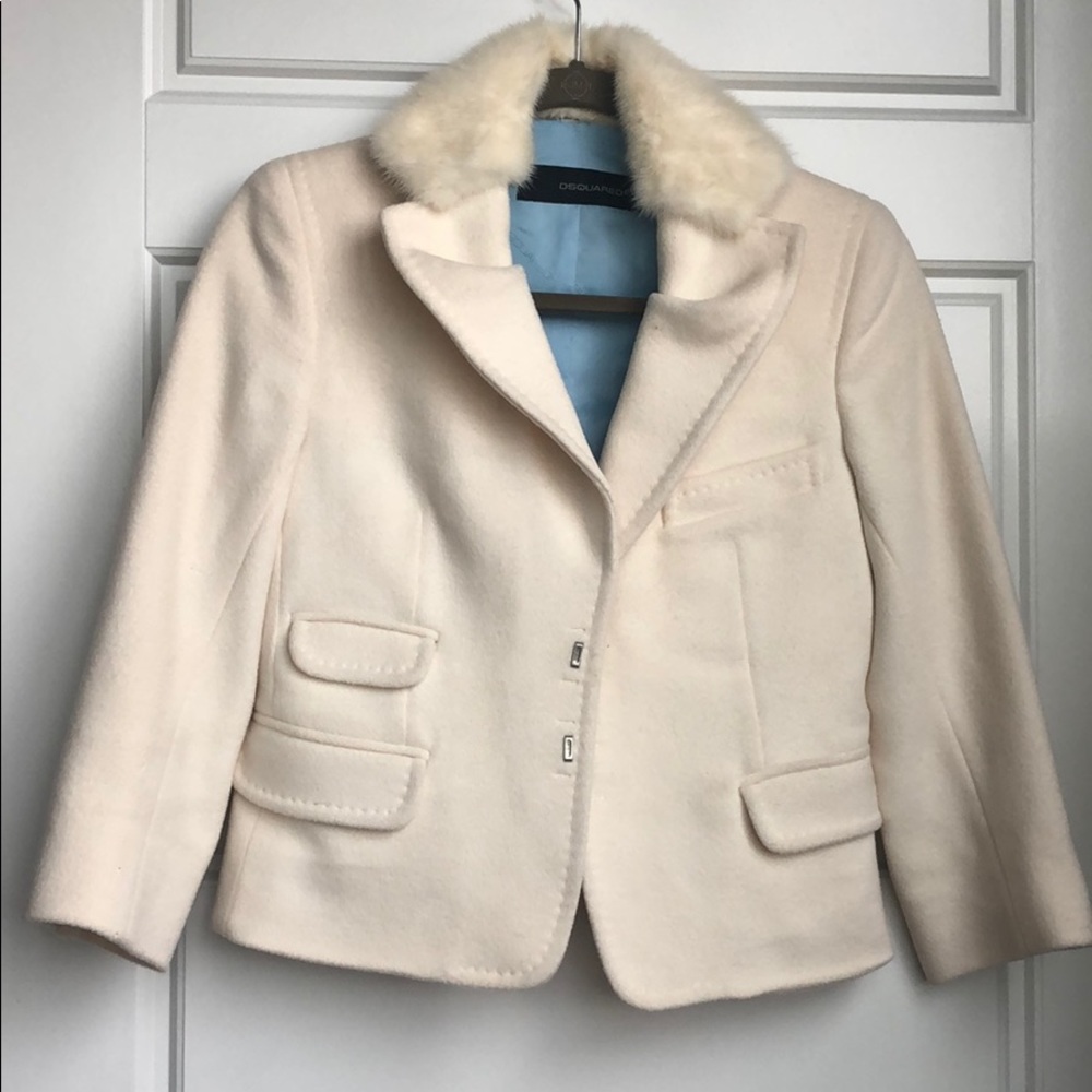 DSQUARED fur lined jacket